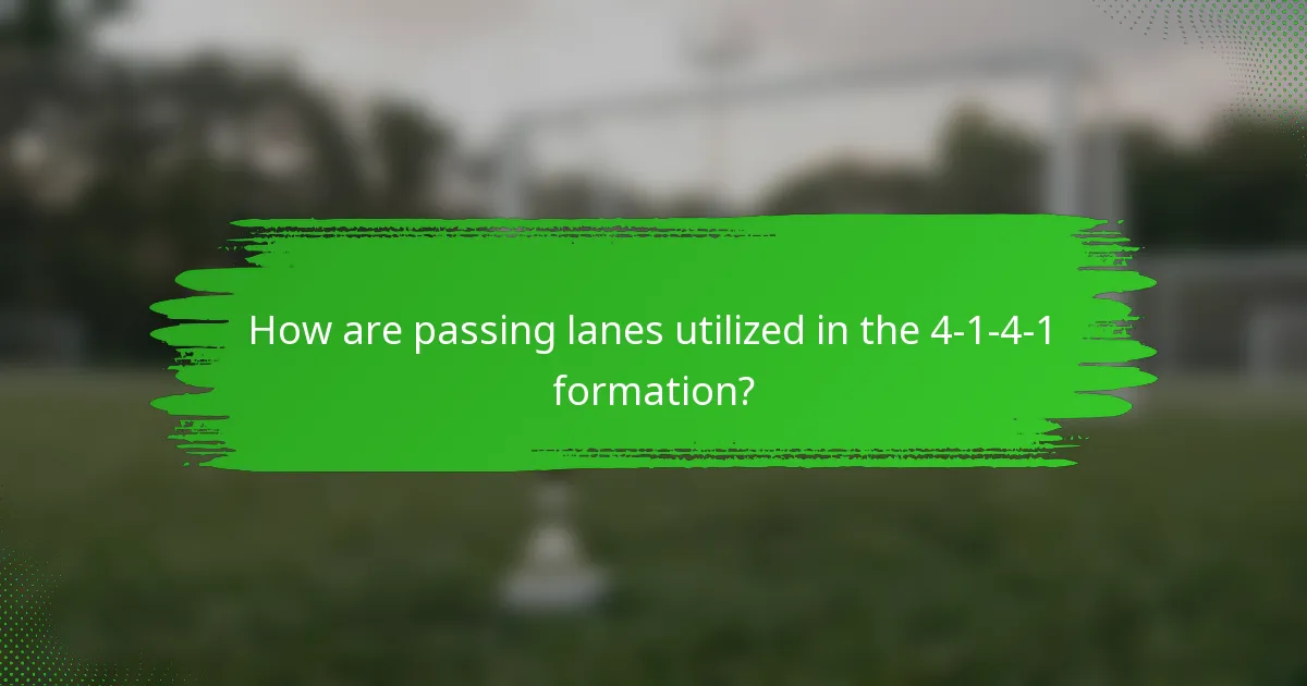 How are passing lanes utilized in the 4-1-4-1 formation?