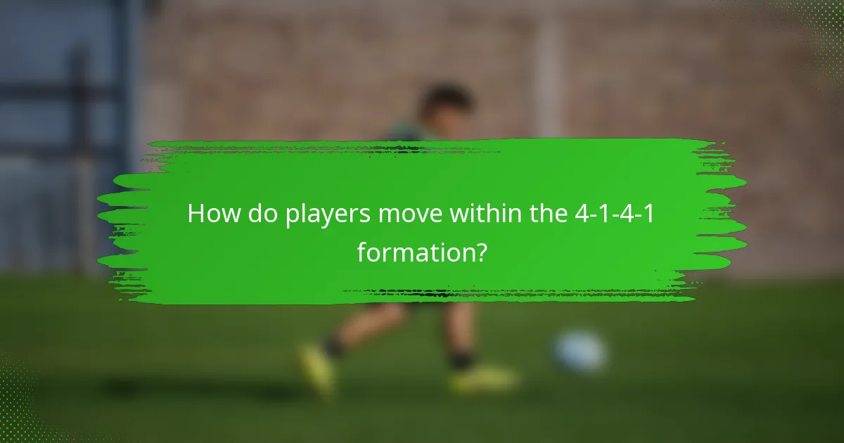 How do players move within the 4-1-4-1 formation?