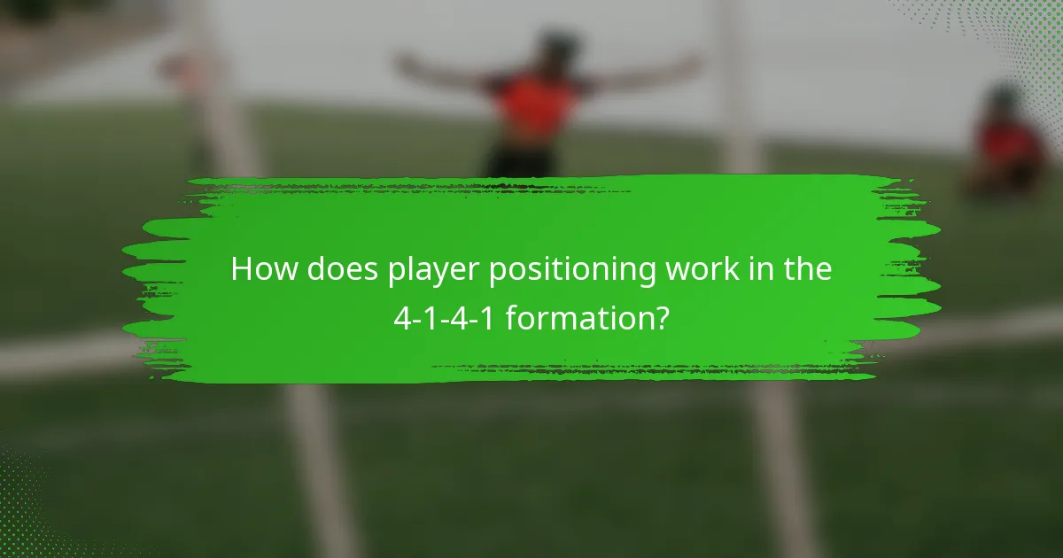 How does player positioning work in the 4-1-4-1 formation?