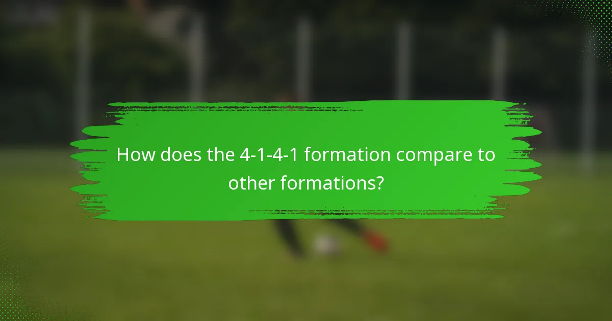 How does the 4-1-4-1 formation compare to other formations?