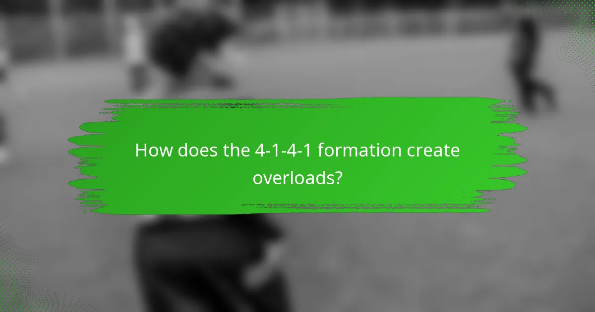 How does the 4-1-4-1 formation create overloads?