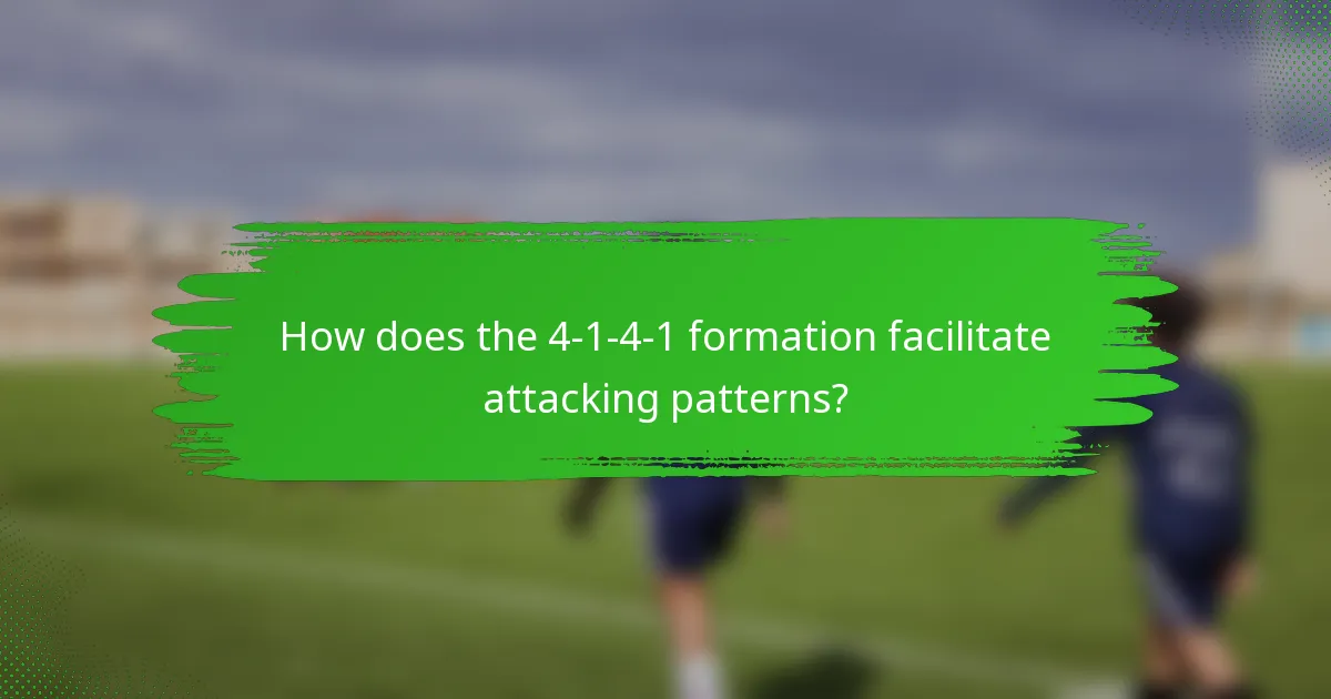 How does the 4-1-4-1 formation facilitate attacking patterns?