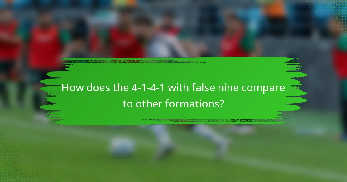 How does the 4-1-4-1 with false nine compare to other formations?