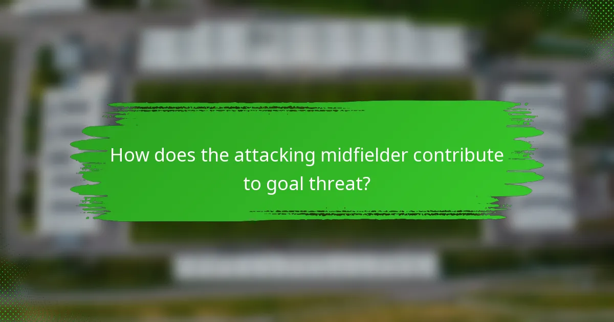 How does the attacking midfielder contribute to goal threat?