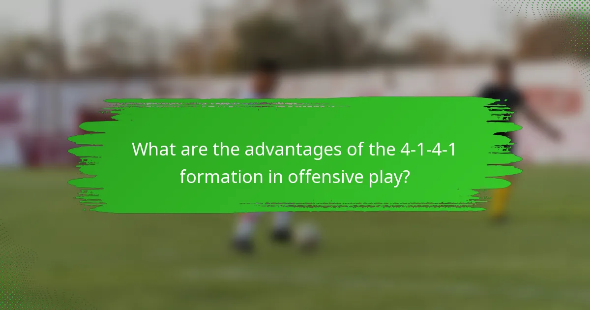 What are the advantages of the 4-1-4-1 formation in offensive play?