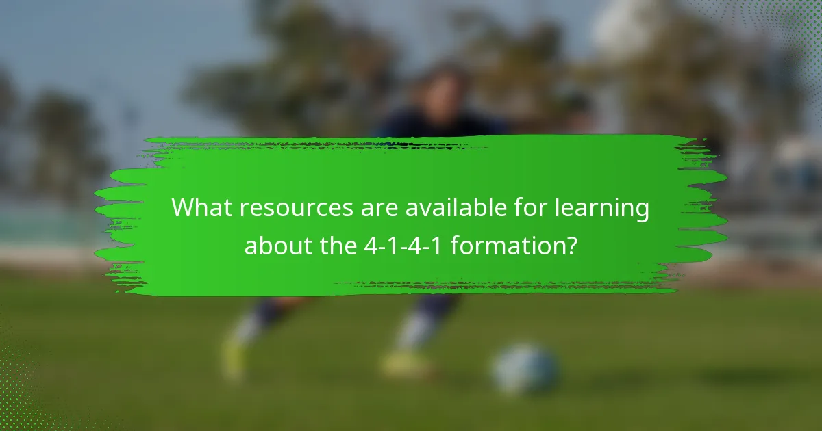 What resources are available for learning about the 4-1-4-1 formation?